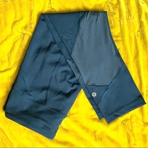 Lululemon pace rival midrise crop teal mesh 8